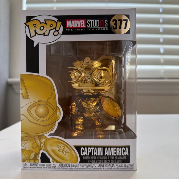 Funko POP! Marvel Studios: Captain America #377 – Bobble-Head Vinyl Figure - Picture 1 of 3